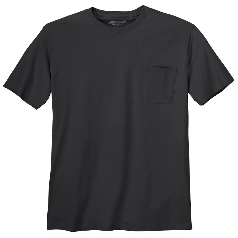 XXL Basic T-Shirt Jerry schwarz Brusttasche Redfield