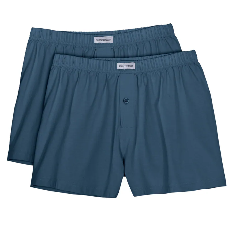 Ceceba 2er Pack Boxershorts blau Gr. 5-18, 100% Baumwolle, OEKO-TEX® 100, bequem