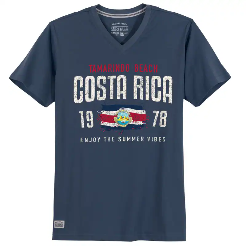 Redfield XXL T-Shirt V-Neck denimblau Costa Rica