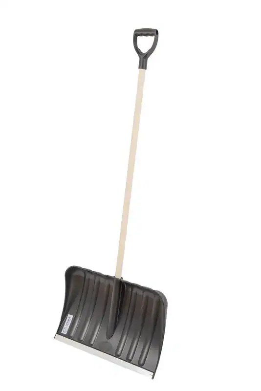 Offner Kunststoff-Schieber KSCH10, 54 cm, Robuster Holzstiel, Aluminium-Kante