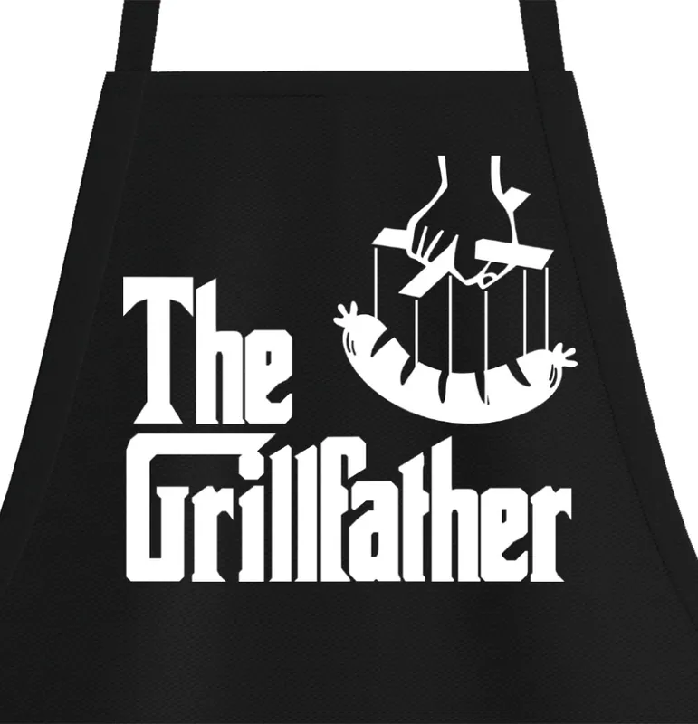 Grillschürze Schürze Kochschürze Herren THE GRILLFATHER 2 Lustig Spruch BBQ Pate