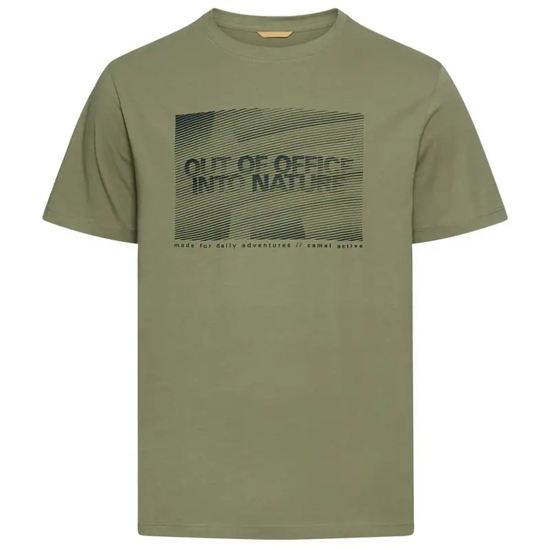 Camel Active T-Shirt Übergröße grün Frontprint
