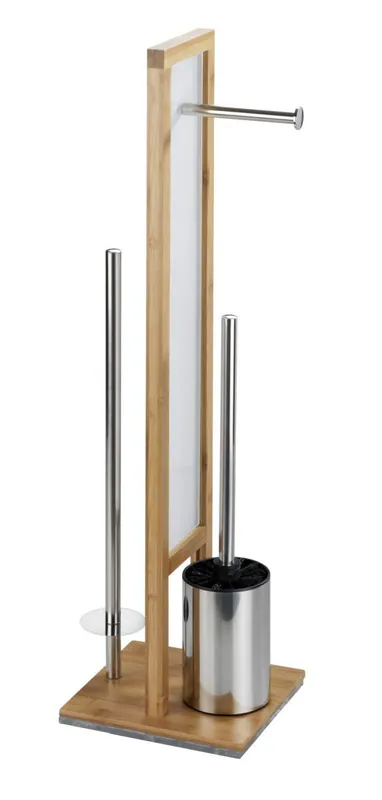 WENKO Stand WC-Garnitur Rivalta, Toilettenpapierhalter und WC-Bürstenhalter