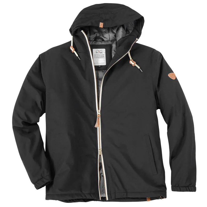 Brigg Outdoor-Jacke Fiete schwarz große Größen wasserdicht, leicht, 2XL-14XL
