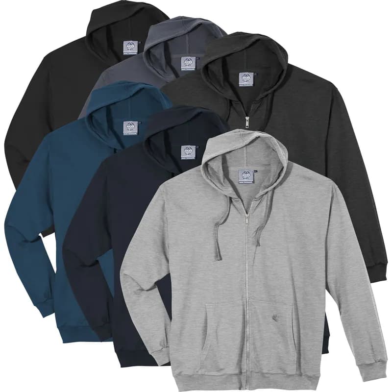 Ahorn Übergrößen Kapuzen-Sweatjacke 2XL 3XL 4XL 5XL 6XL 7XL 8XL 10XL NEU