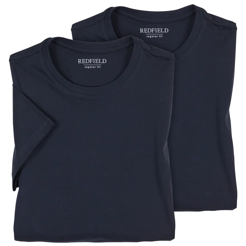 Redfield Doppelpack T-Shirt dunkelblau Übergröße