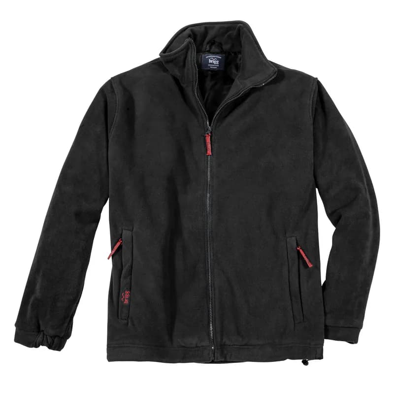 Fleecejacke Brigg schwarz 2XL 3XL 4XL 5XL 6XL 7XL 8XL 9XL 10XL 12XL 14XL NEU