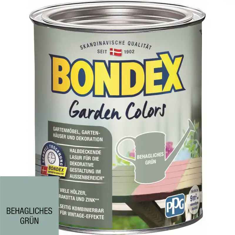 BONDEX Garden Colors halbdeckende Lasur, 0,75l, 12 Farben, leichte Verarbeitung,