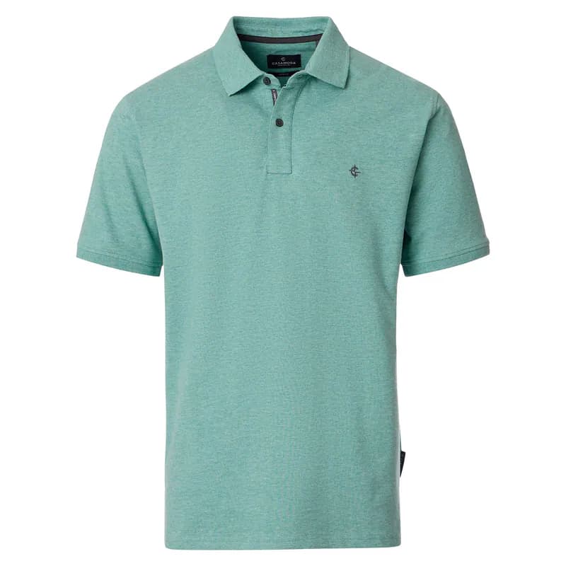 CasaModa Übergrößen Stretch-Poloshirt salbeigrün