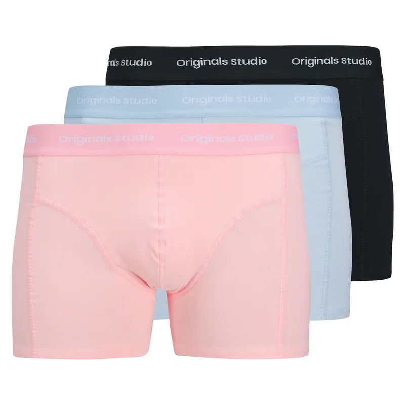 Jack&Jones 3er-Pack Pants XXL rosa/hellblau/schwarz