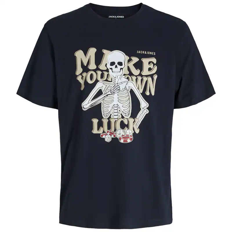 Jack&Jones T-Shirt XXL navy Skullprint JJSULLY