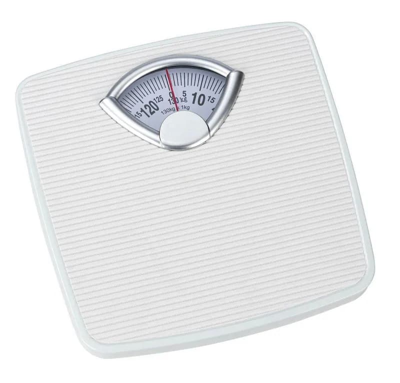 WENKO Personen Waage analoge mechanische Körperwaage bis 130 kg Gewicht Bad