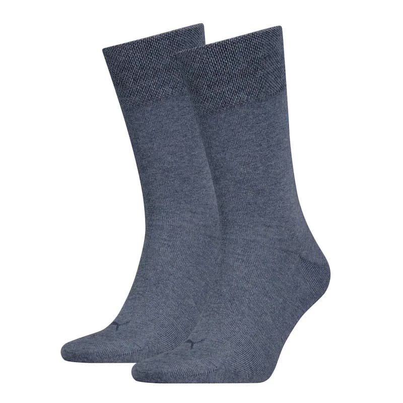 Puma Socken Classic Piquee blau ohne Gummi 2er-Pack