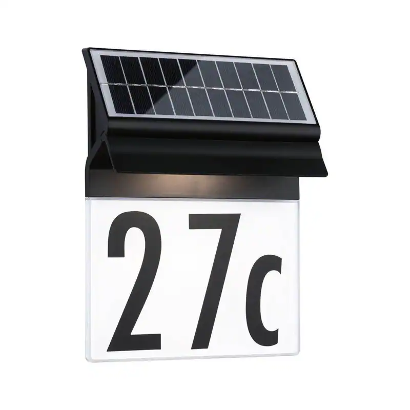 Paulmann Solar LED Hausnummernleuchte Neda, 14 lm IP44 3000K Solarleuchte