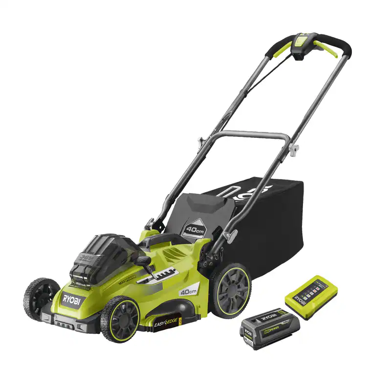 Ryobi Akku-Rasenmäher mit Akku und Ladegerät 36V 40cm Radantrieb Mulchfunktion