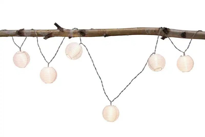 Paulmann Mobile Outdoor Lichterkette Lampion IP44, 7x0,02W , Akkubetrieb, Warmwe
