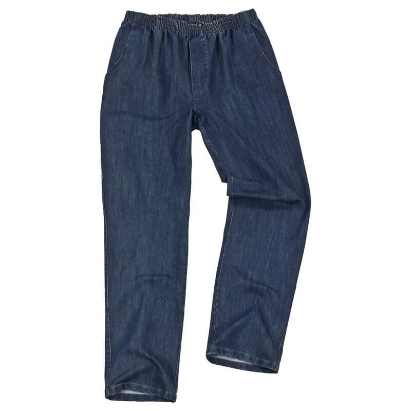 XXL Gummibund-Schlupfhose blau Übergröße leicht bequem klassisch NEU