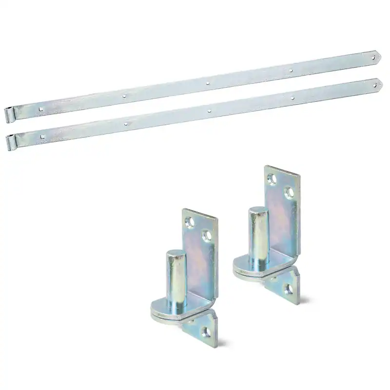 2er Set Ladenband in verschiedenen Längen mit Kloben Ø16 mm Torband Torscharnier
