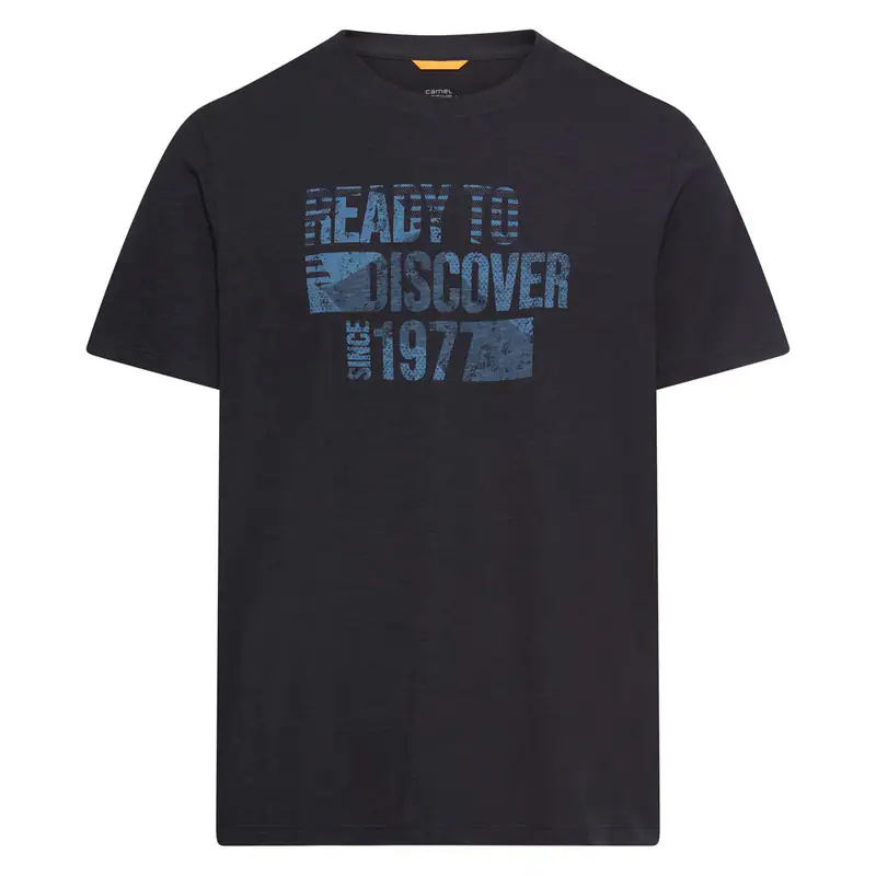Camel Active Übergrößen dunkelblau T-Shirt Frontprint