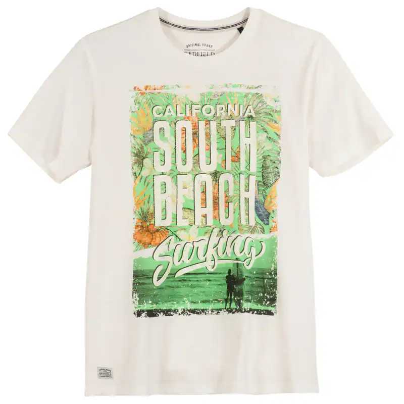 Redfield große Größen T-Shirt offwhite South Beach