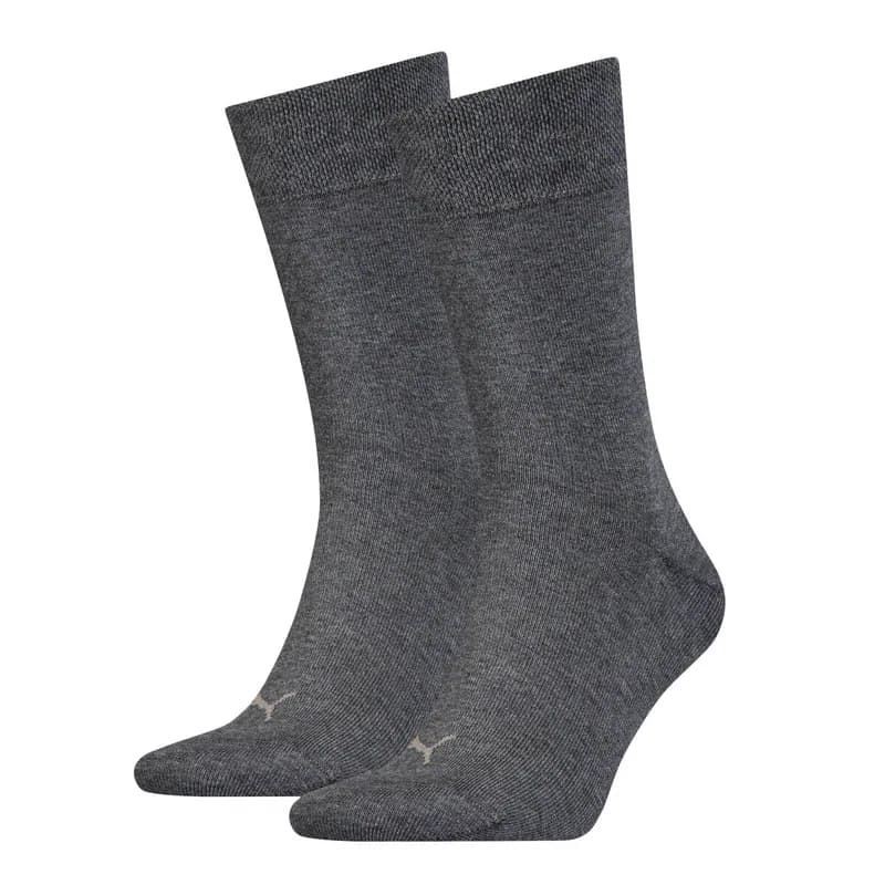 Puma 2er-Pack Socken grau melange ohne Gummi