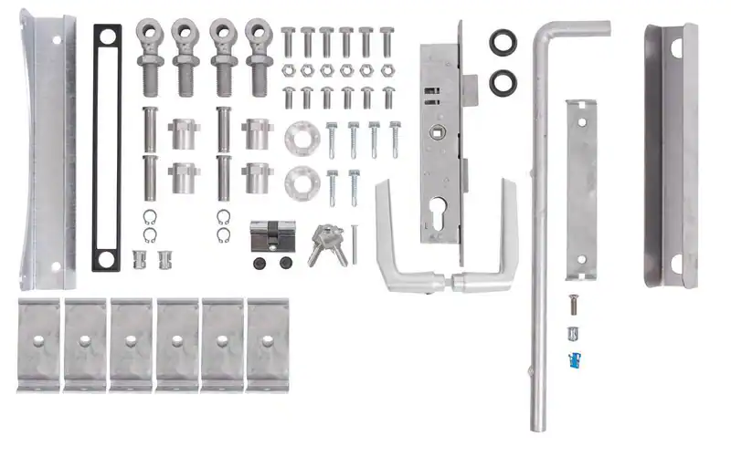 Zubehör-Set für Doppeltor Flexo mehrere Grössen Gartentor Stahl Zubehörset