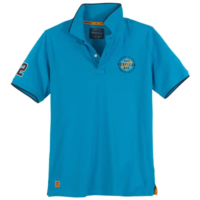 Redfield sportives Poloshirt Übergröße türkisblau