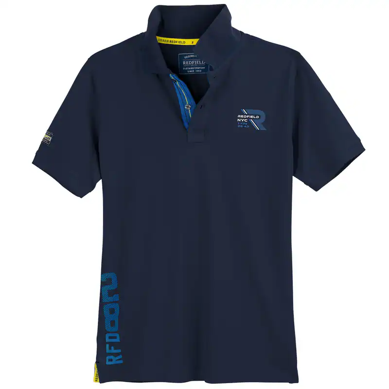 Redfield XXL Poloshirt dunkelblau sportive Details