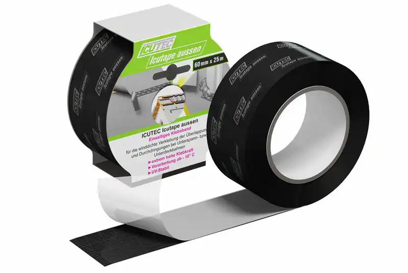 ICUTEC Icutape aussen, 60 mm x 25 m, extrem hohe Klebekraft, UV-Stabil