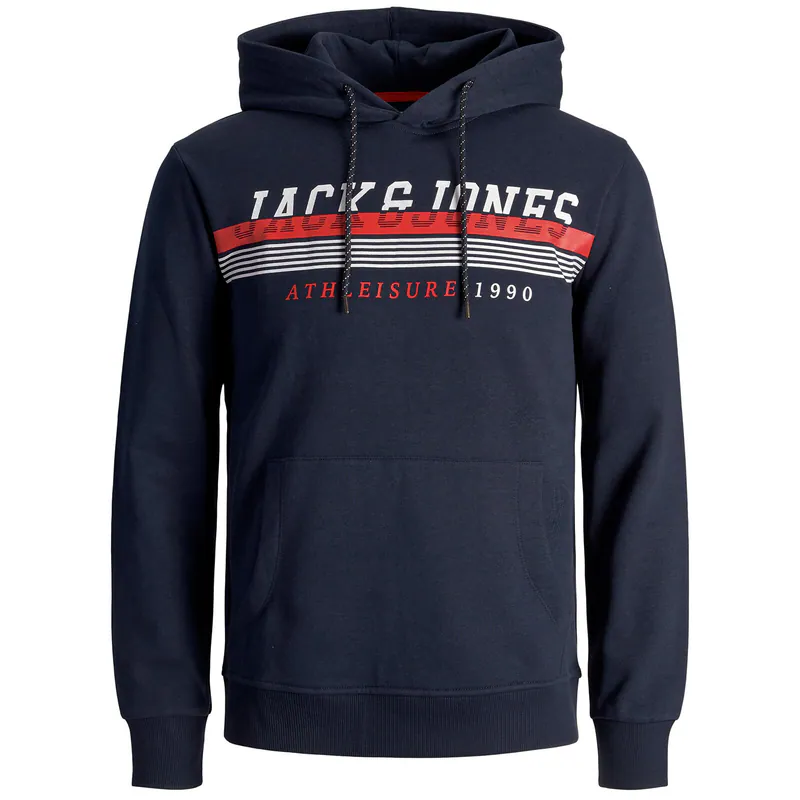 Jack&Jones Hoodie Logo JJIRON navy Übergröße