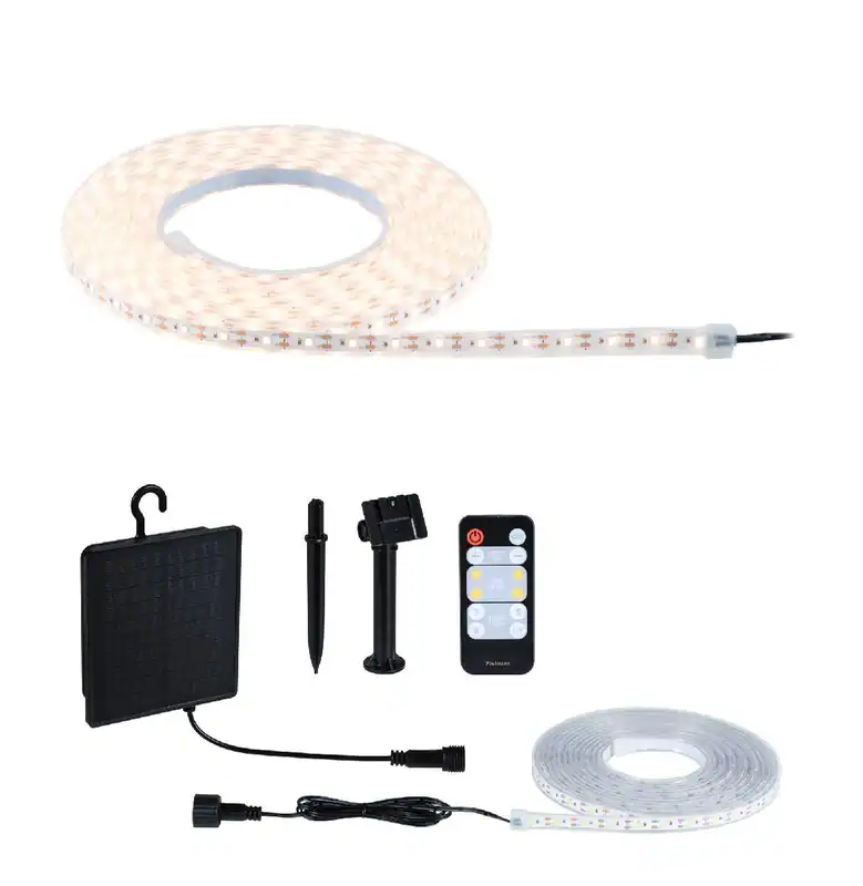 Paulmann LED Stripe Solar mit Fernbedienung IP44 60 LEDs/m 3000K oder RGB