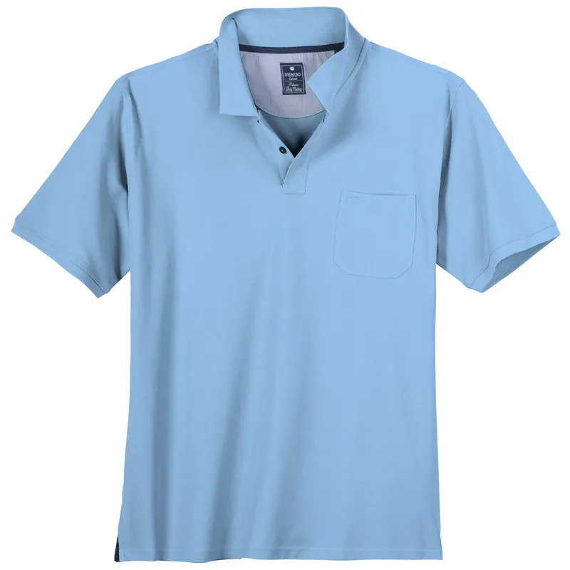 Redmond Basic Poloshirt hellblau Übergrößen