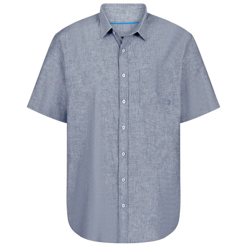 Paddock's Übergrößen Kurzarmhemd navy melange