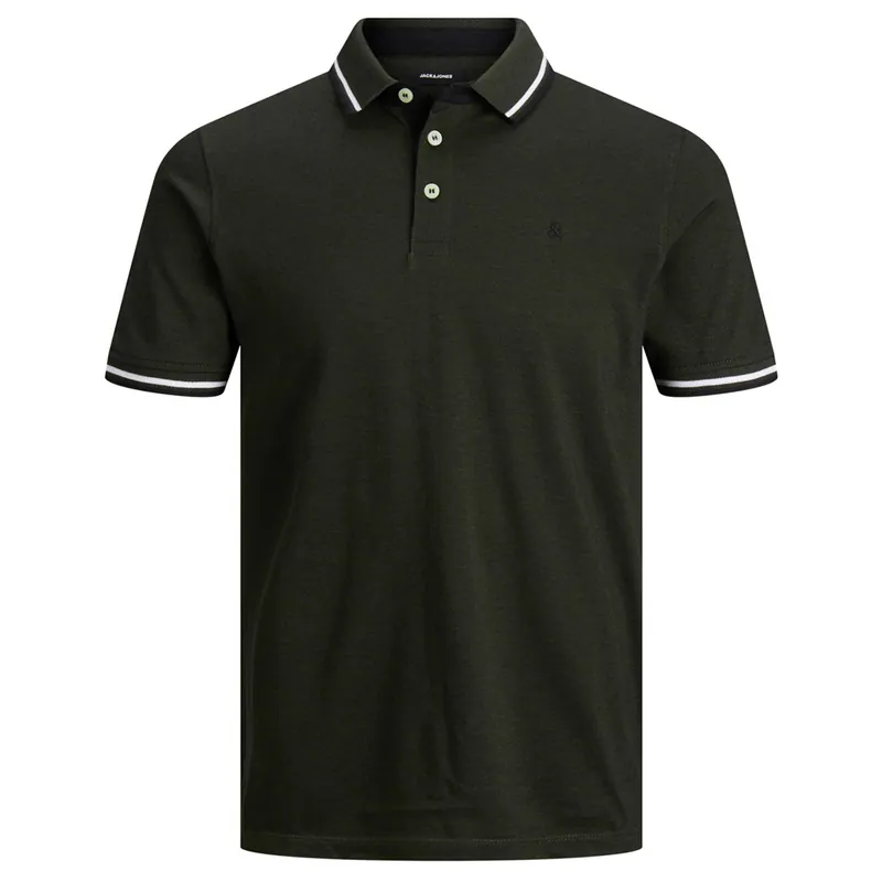 Jack&Jones Polo XXL JJEPAULOS dunkeloliv melange 3XL 4XL 5XL 6XL 7XL 8XL NEU