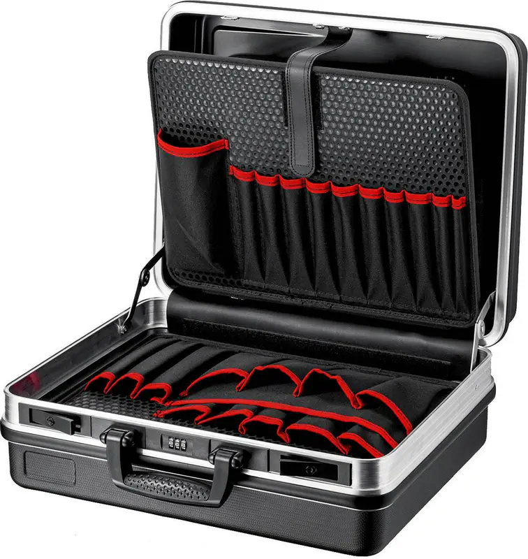 Knipex Werkzeugkoffer Basic Leer ABS 27 Liter max 15 kg Zahlenschloss