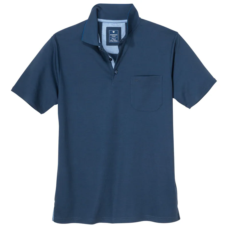 Redmond XXL "Wash & Wear" Polo navy 2XL-6XL bequem atmungsativ Baumwoll-Piqué