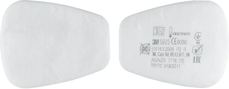 3M Feinstaubfilter 5925 P, P2 R oder P3 R, Partikel-Einlagefilter, Einlegefilter