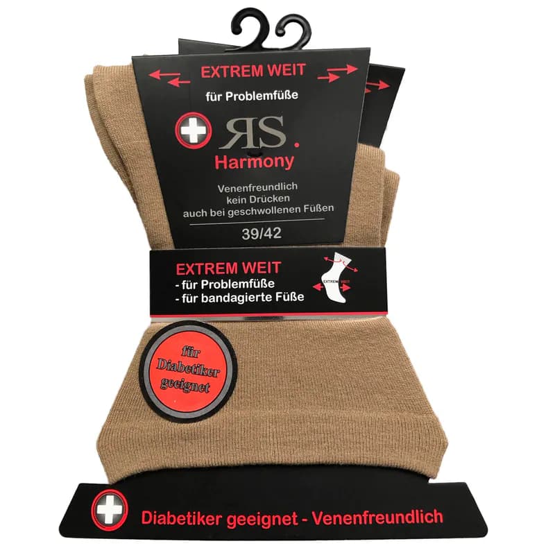 RS Harmony 2er-Pack Strumpf extrem weit natur