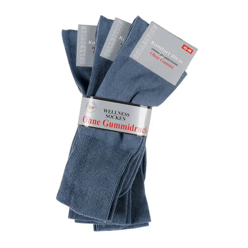 Wowerat 3er-Pack Modal-Strümpfe jeansblau 35-38 39-42 43-46 Lenzing Modal® NEU