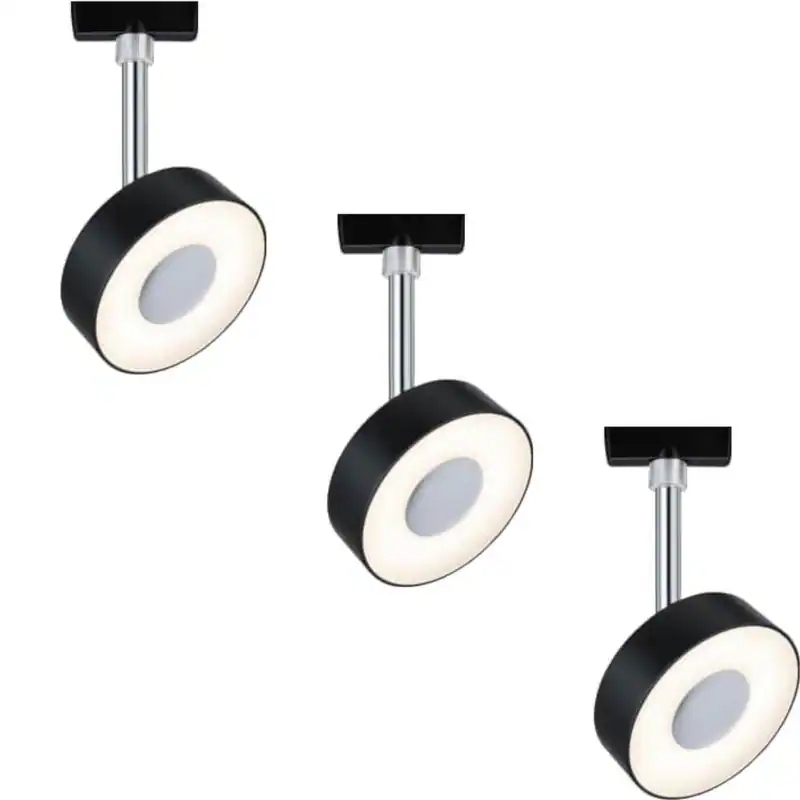 Paulmann URail LED Spot Circle, 3er Set, Schienensystem, Warmweiß, Deckenlampe