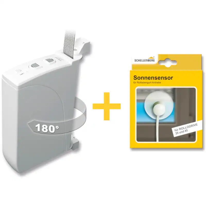 Schellenberg El Gurtwickler ROLLODRIVE 35 Mini max 4 m² Rolladen + Sonnensensor