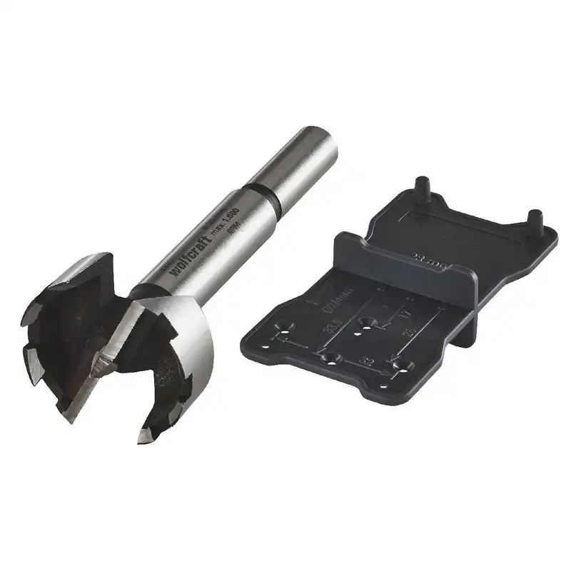 wolfcraft Forstnerbohrer Set 2 teilig Anzeichnen Bohren Scharnierlöcher