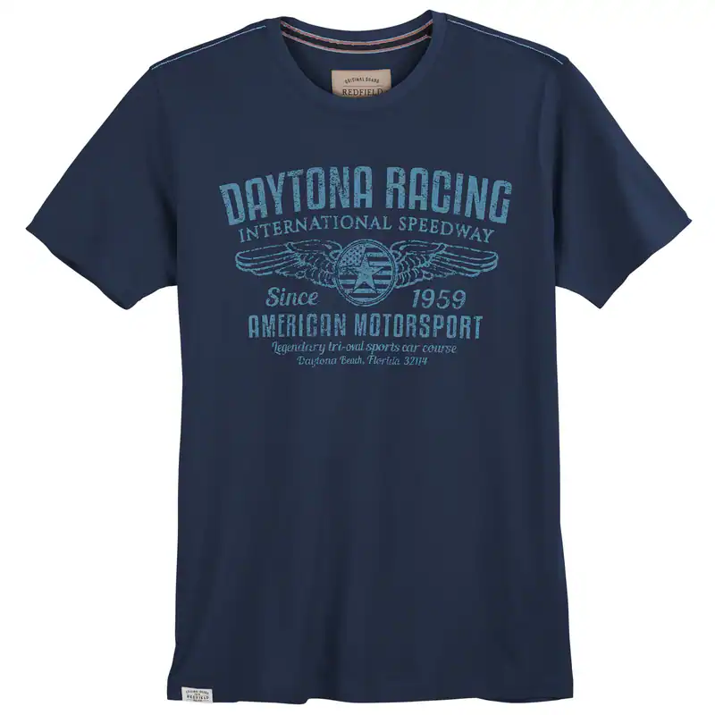 Redfield T-Shirt Übergröße Daytona Racing denimblau