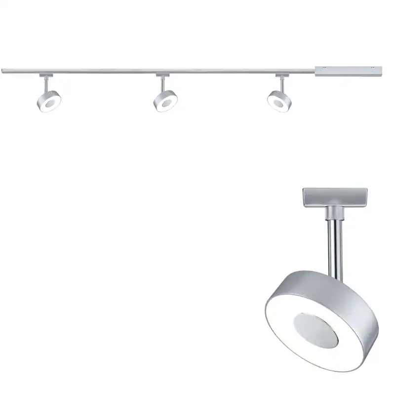 Paulmann URail Set Circle mit 3 LED Spots & 1m Schiene 230V Schienensystem 2700K