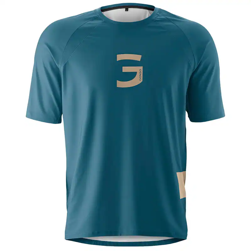 Gonso Übergröße Radtrikot Trail Jersey M blau Print