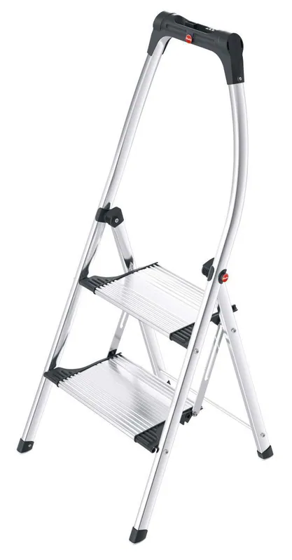 Hailo 2-stufiger K100 TopLine - Klapptritt aus Aluminium Alu Leiter