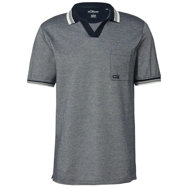 s.Oliver Übergrößen Poloshirt navy melange