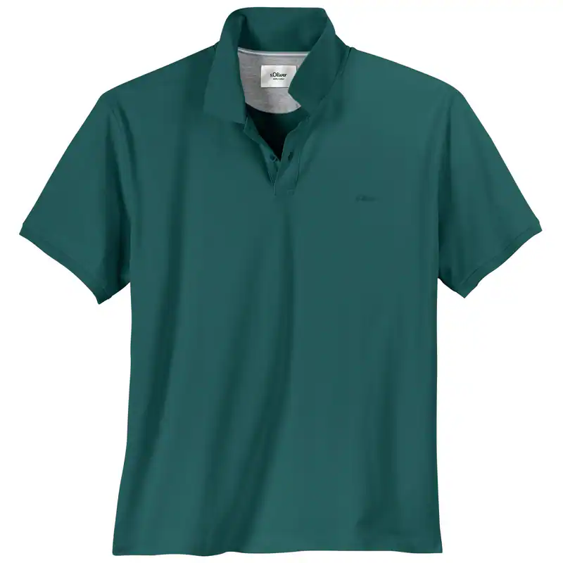 s.Oliver Übergrößen Basic-Poloshirt petrol