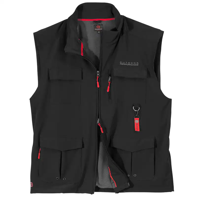 Adamo Outdoor-Weste schwarz Übergröße Tommy