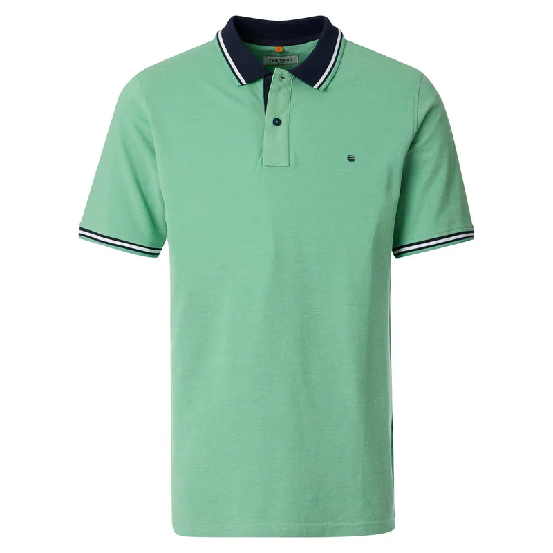 Redmond XXL Poloshirt hellgrün Kontraststreifen
